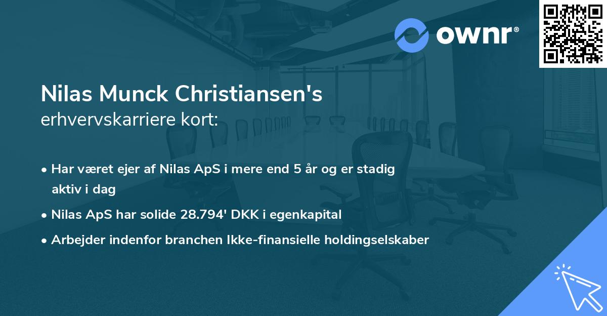 Nilas Munck Christiansen's erhvervskarriere kort