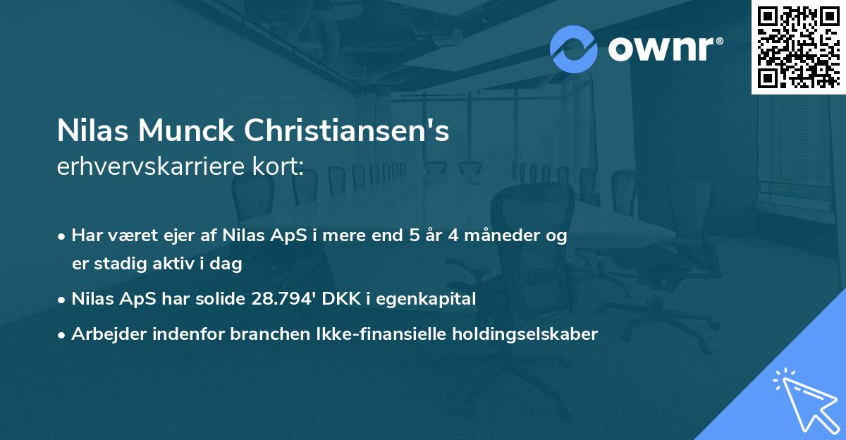 Nilas Munck Christiansen's erhvervskarriere kort