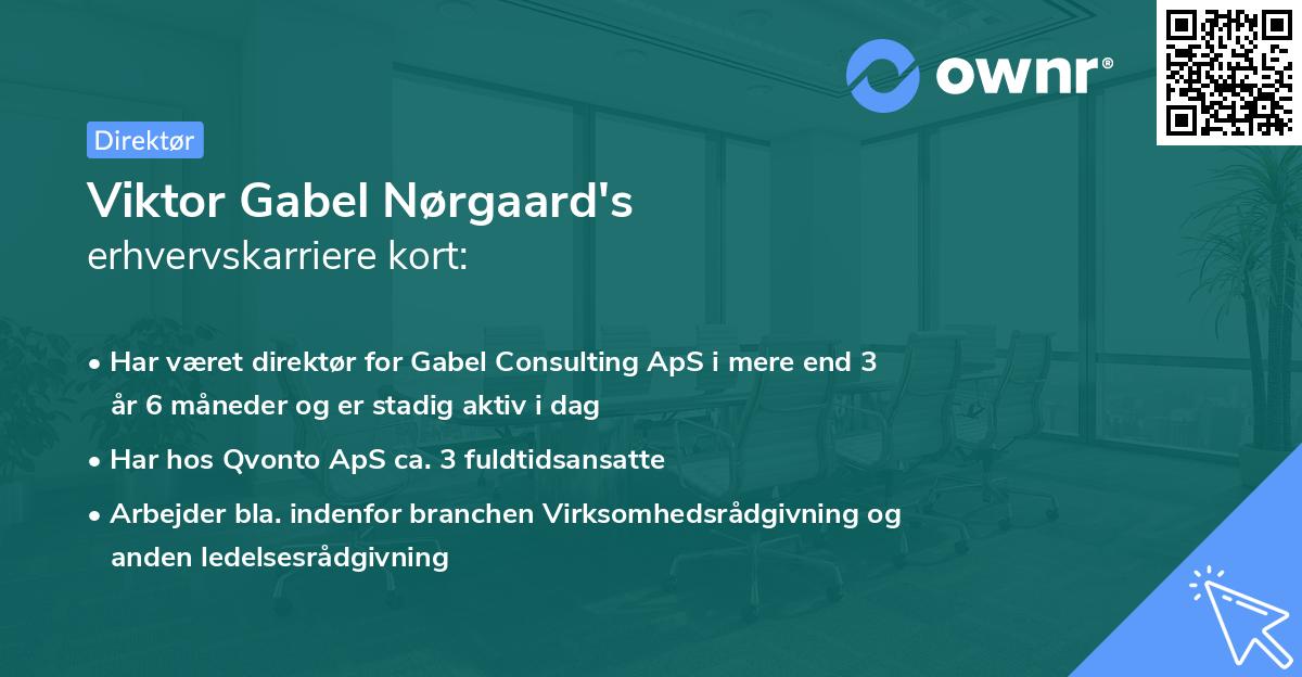 Viktor Gabel Nørgaard's erhvervskarriere kort