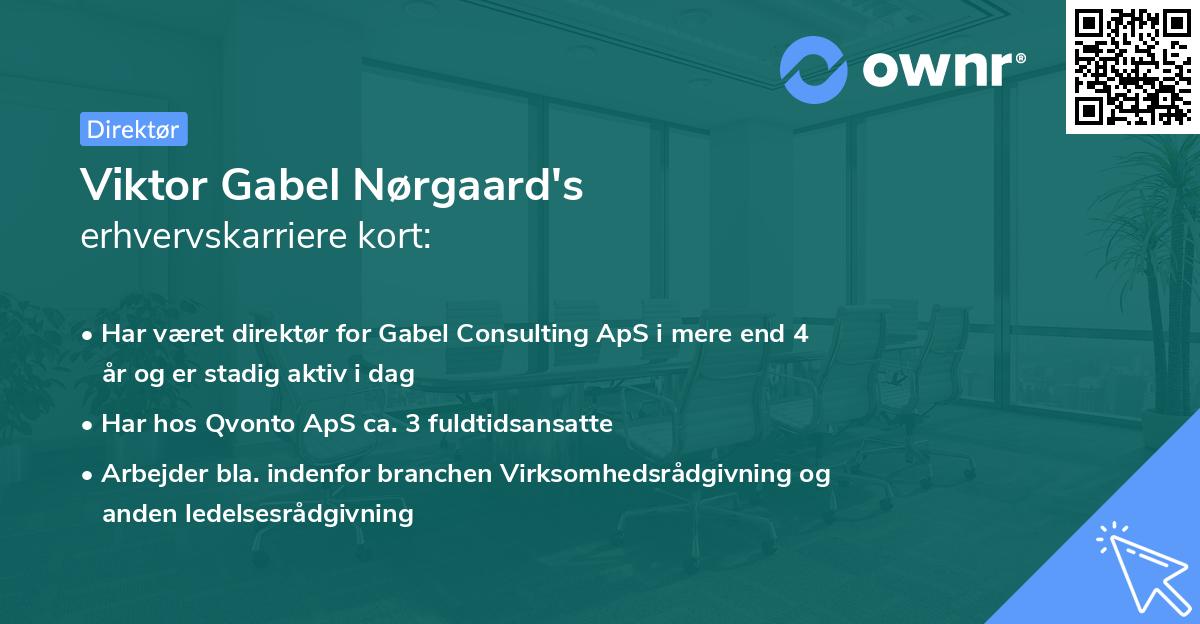 Viktor Gabel Nørgaard's erhvervskarriere kort