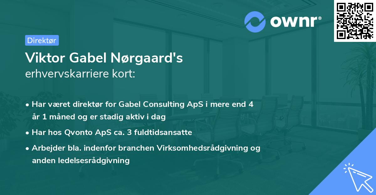 Viktor Gabel Nørgaard's erhvervskarriere kort