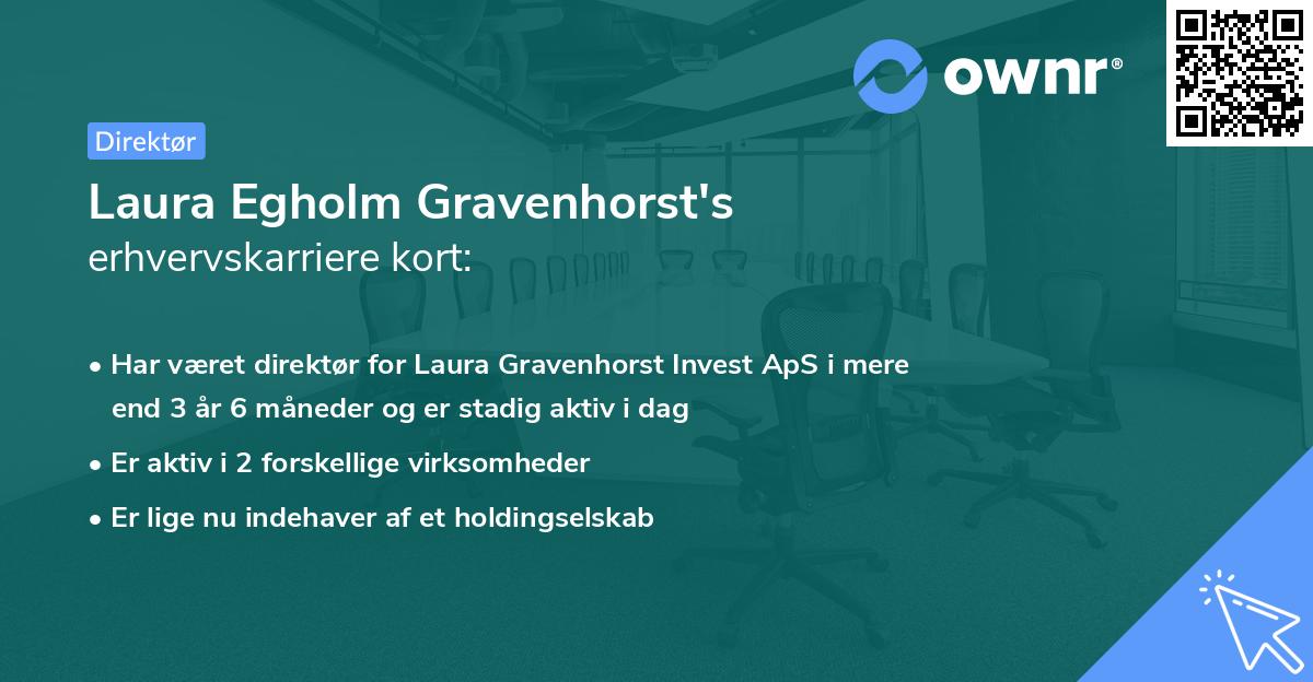 Laura Egholm Gravenhorst's erhvervskarriere kort