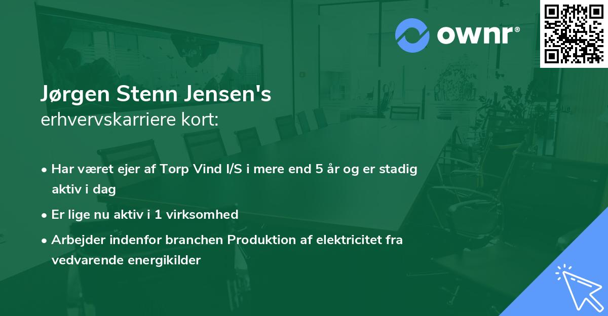 Jørgen Stenn Jensen's erhvervskarriere kort