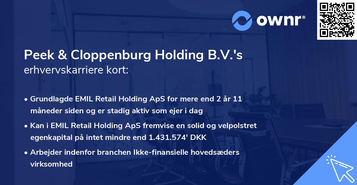 Peek & Cloppenburg Holding B.V.'s erhvervskarriere kort