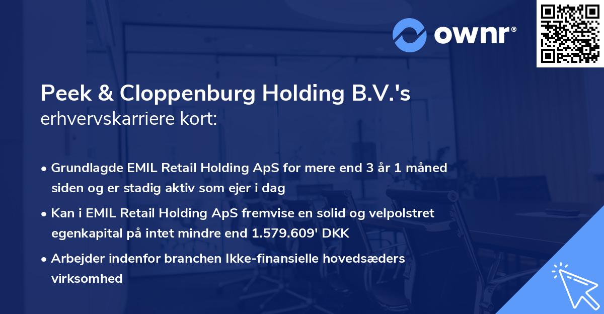 Peek & Cloppenburg Holding B.V.'s erhvervskarriere kort