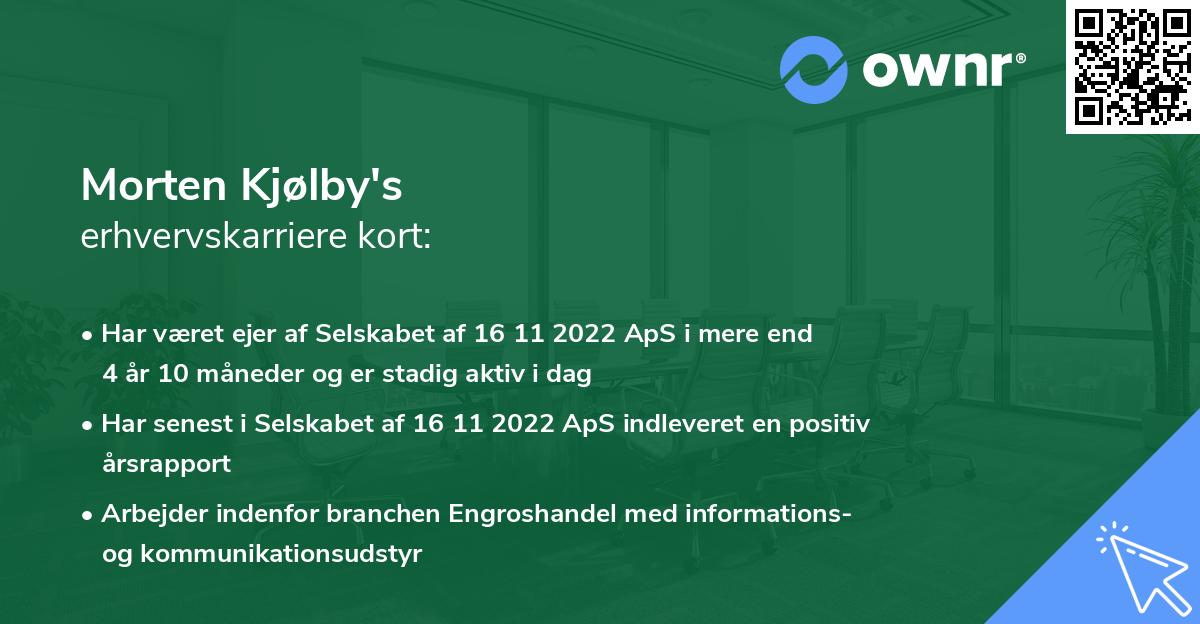 Morten Kjølby's erhvervskarriere kort
