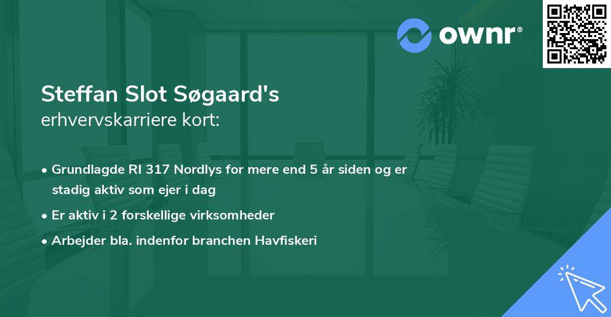 Steffan Slot Søgaard's erhvervskarriere kort