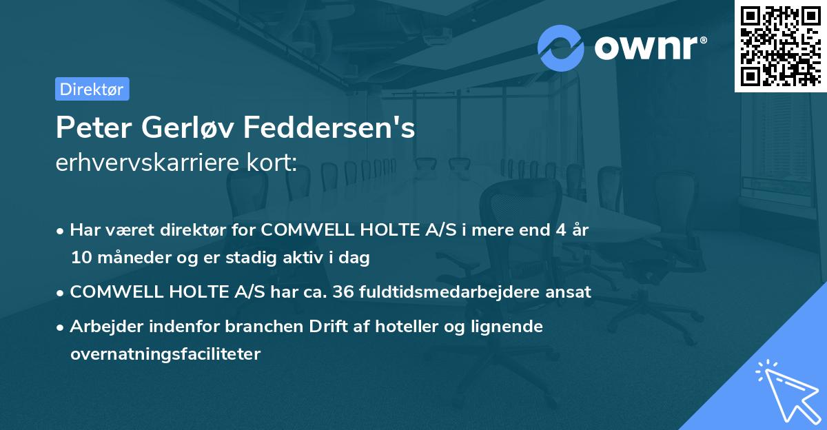 Peter Gerløv Feddersen's erhvervskarriere kort