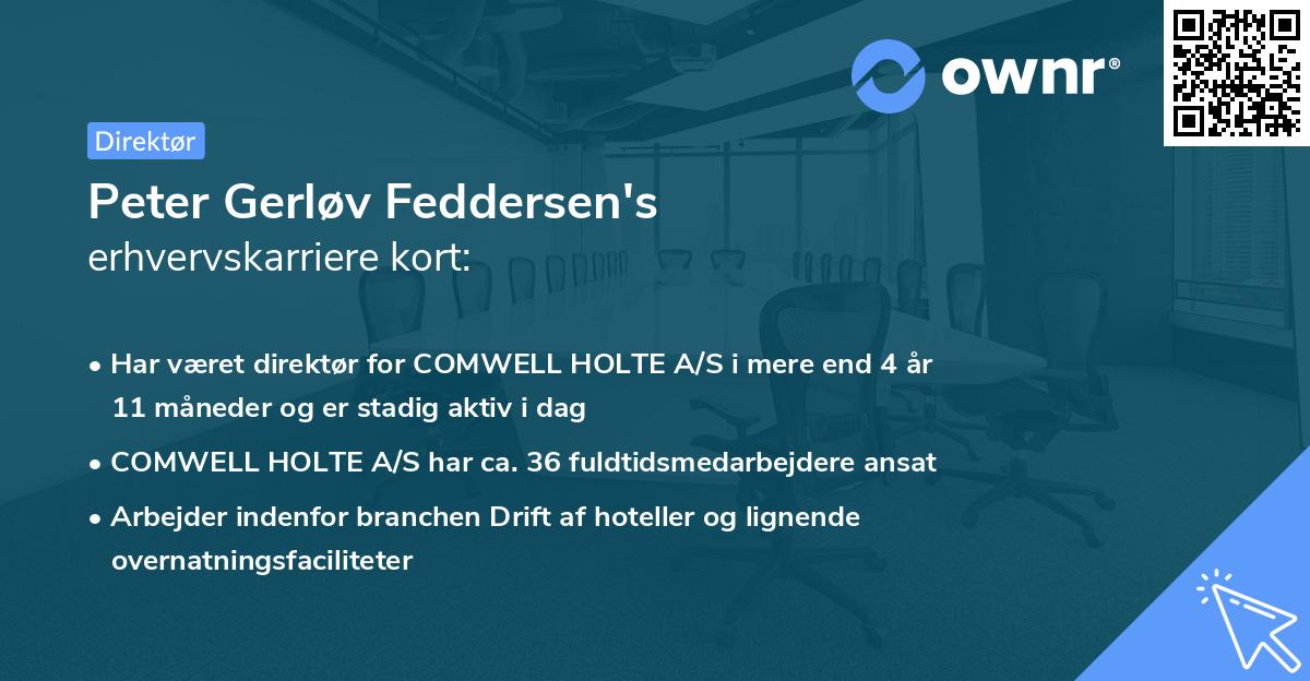 Peter Gerløv Feddersen's erhvervskarriere kort