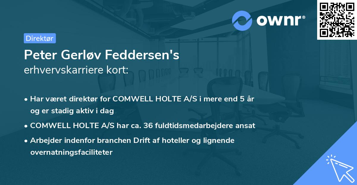 Peter Gerløv Feddersen's erhvervskarriere kort