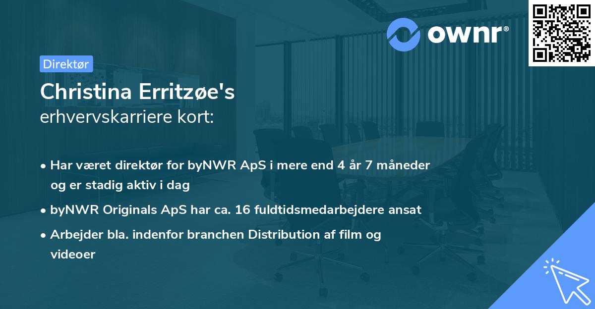 Christina Erritzøe's erhvervskarriere kort