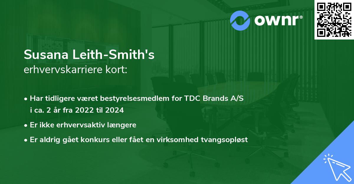 Susana Leith-Smith's erhvervskarriere kort