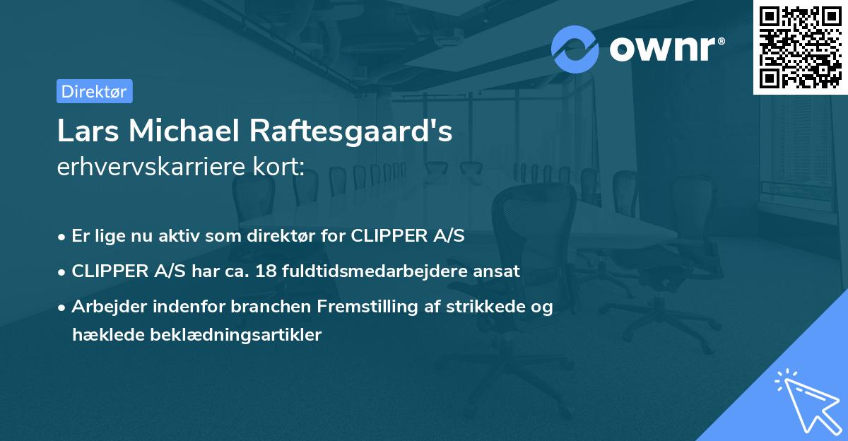 Lars Michael Raftesgaard's erhvervskarriere kort