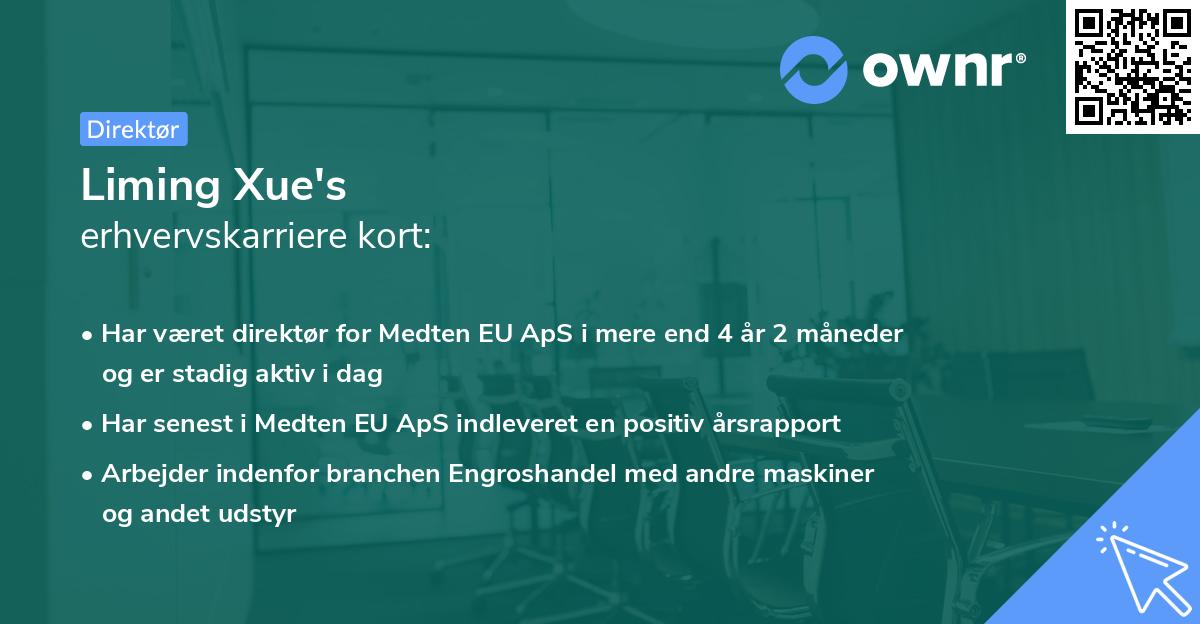 Liming Xue's erhvervskarriere kort
