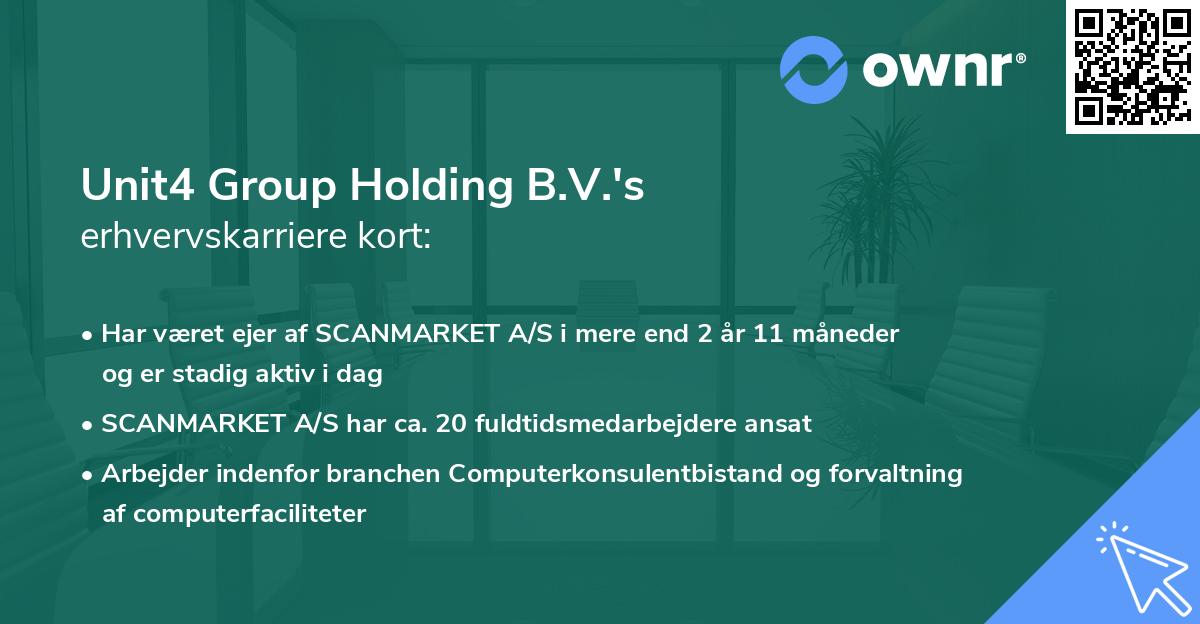 Unit4 Group Holding B.V.'s erhvervskarriere kort