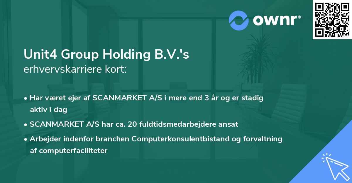 Unit4 Group Holding B.V.'s erhvervskarriere kort