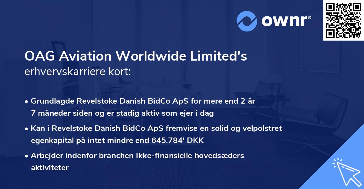 OAG Aviation Worldwide Limited's erhvervskarriere kort