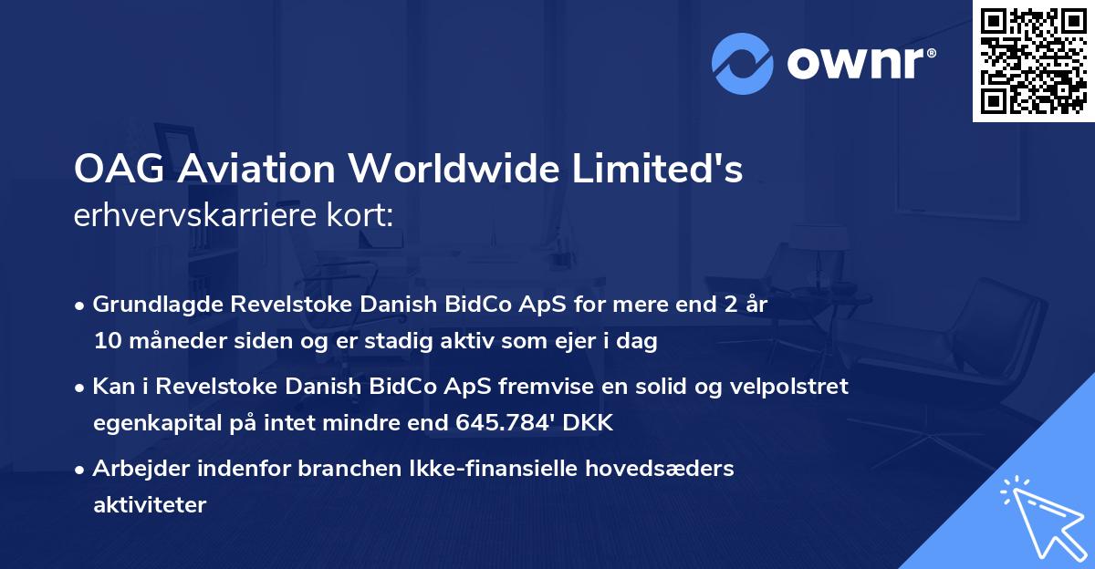 OAG Aviation Worldwide Limited's erhvervskarriere kort