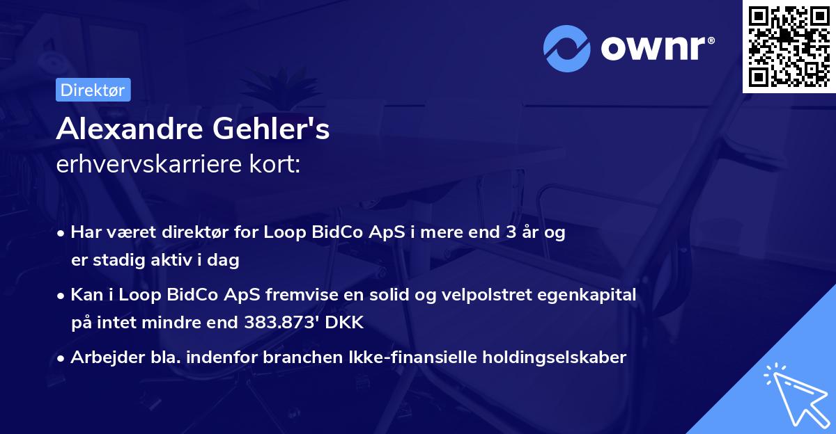 Alexandre Gehler's erhvervskarriere kort