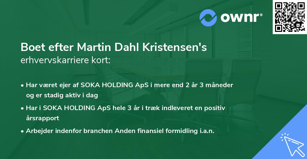 Boet efter Martin Dahl Kristensen's erhvervskarriere kort