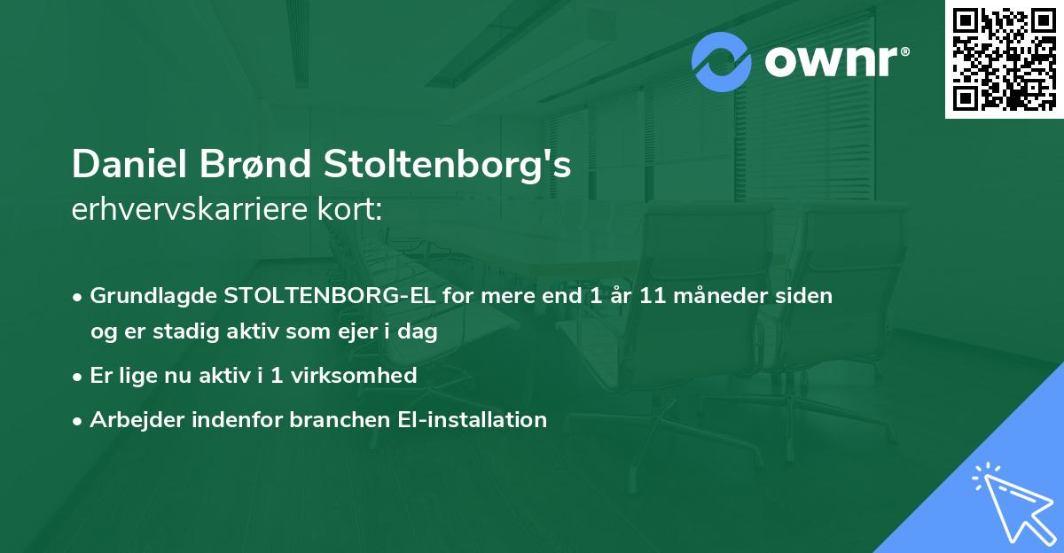Daniel Brønd Stoltenborg's erhvervskarriere kort