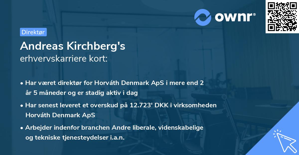 Andreas Kirchberg's erhvervskarriere kort