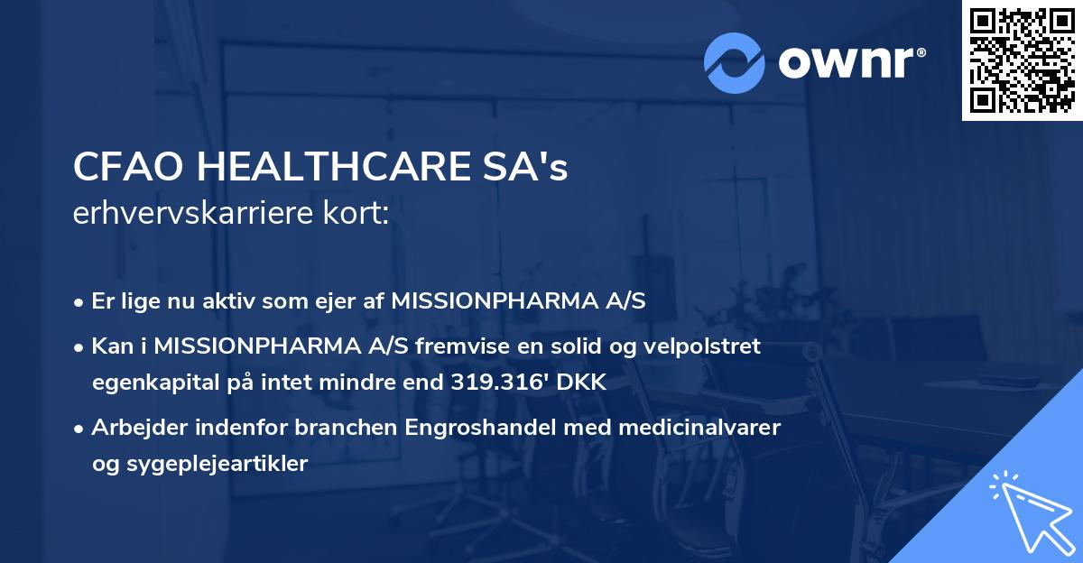 CFAO HEALTHCARE SA's erhvervskarriere kort