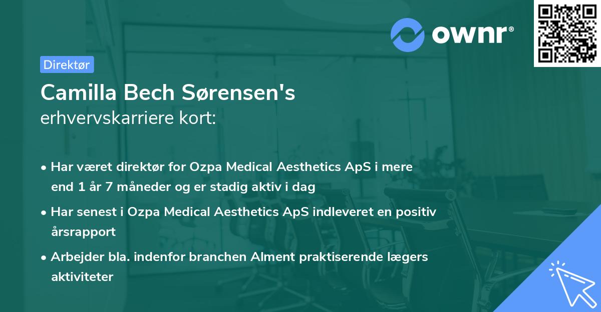 Camilla Bech Sørensen's erhvervskarriere kort