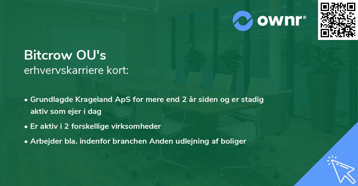 Bitcrow OU's erhvervskarriere kort
