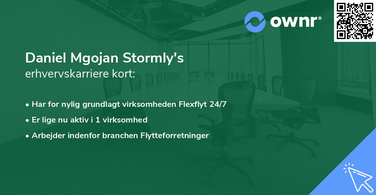 Daniel Mgojan Stormly's erhvervskarriere kort