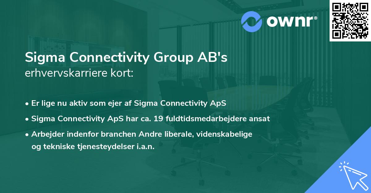 Sigma Connectivity Group AB's erhvervskarriere kort