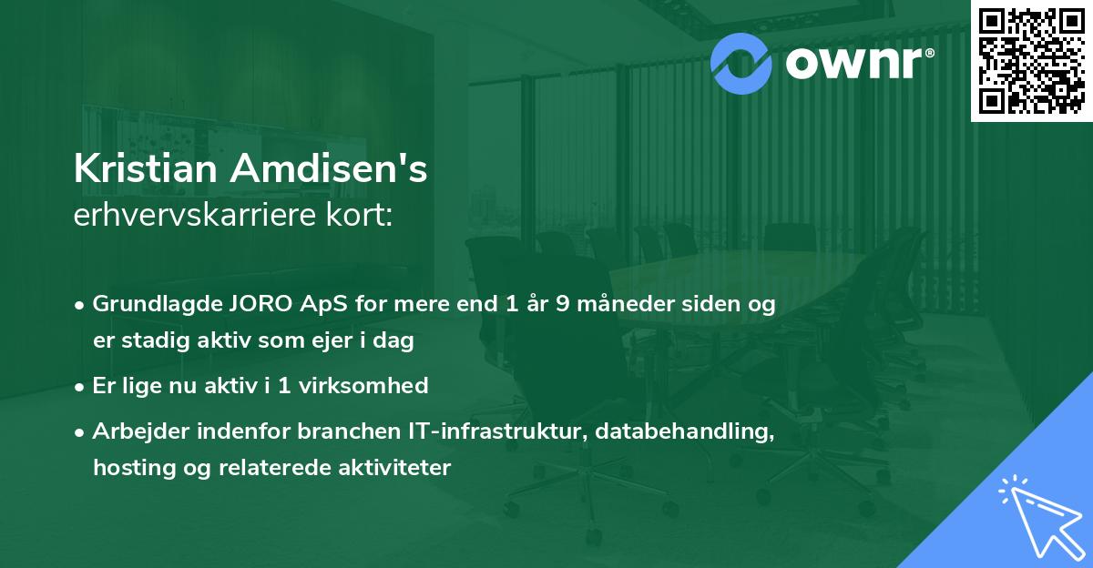 Kristian Amdisen's erhvervskarriere kort
