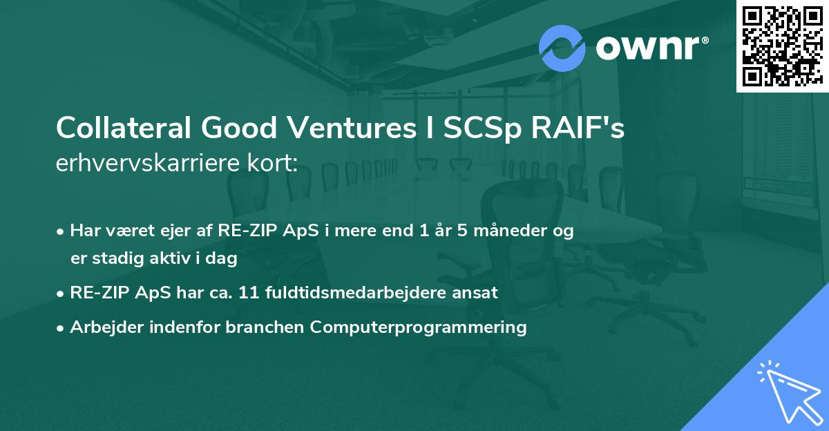 Collateral Good Ventures I SCSp RAIF's erhvervskarriere kort