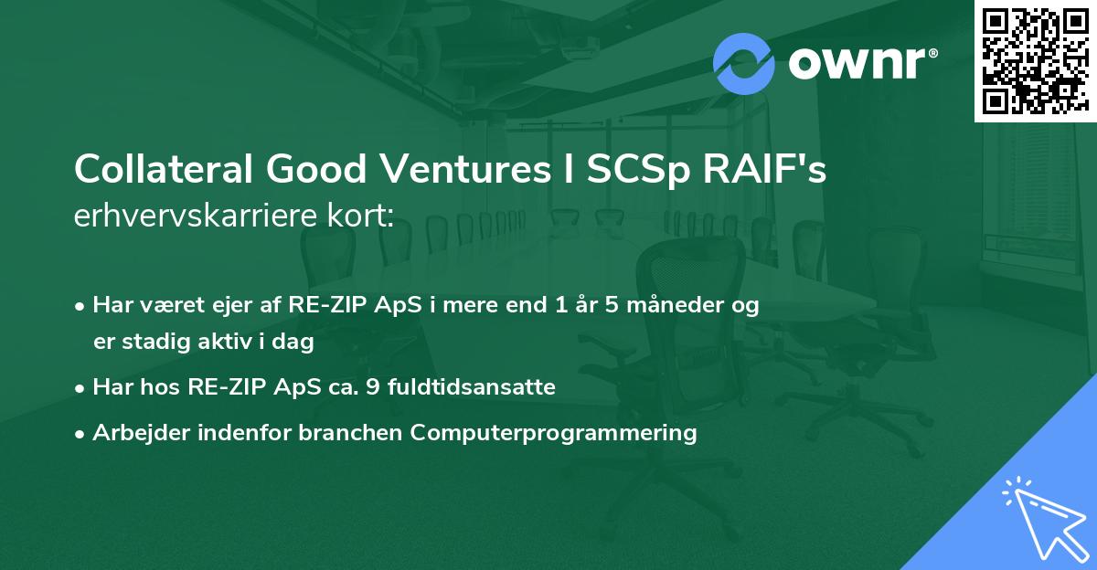 Collateral Good Ventures I SCSp RAIF's erhvervskarriere kort