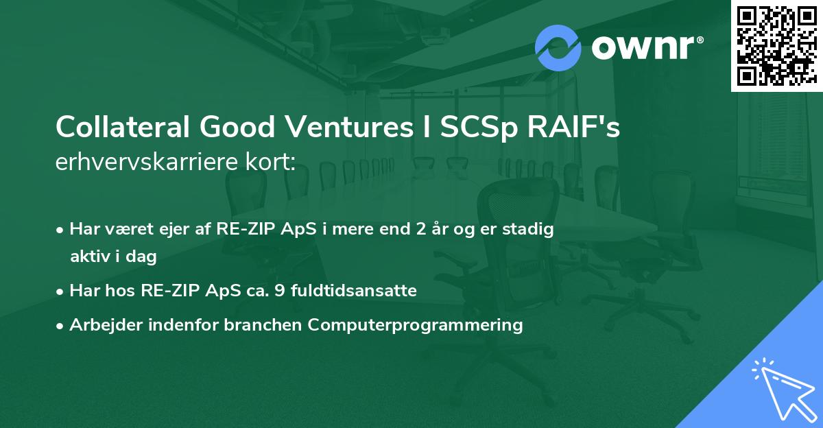 Collateral Good Ventures I SCSp RAIF's erhvervskarriere kort