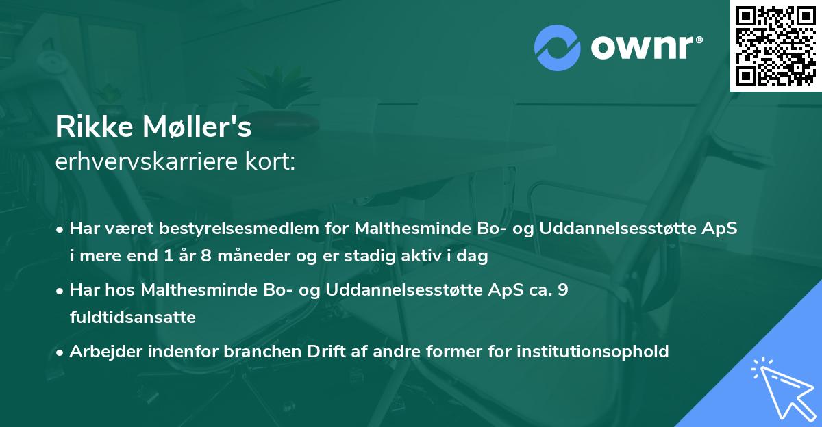 Rikke Møller's erhvervskarriere kort
