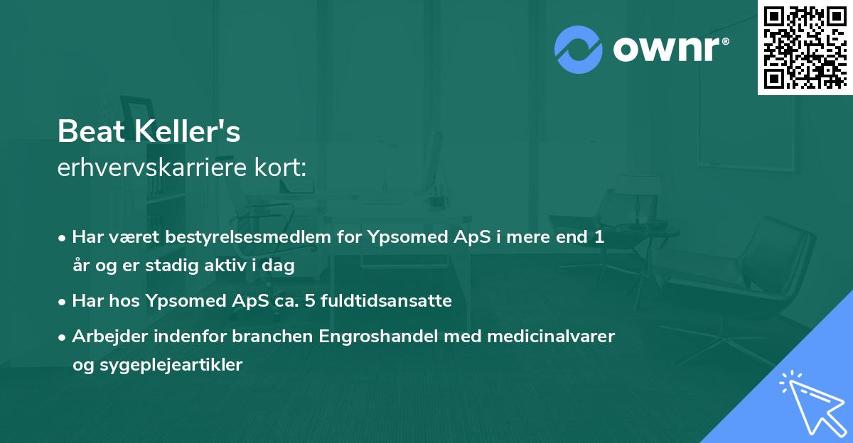 Beat Keller's erhvervskarriere kort