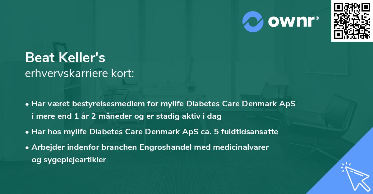 Beat Keller's erhvervskarriere kort