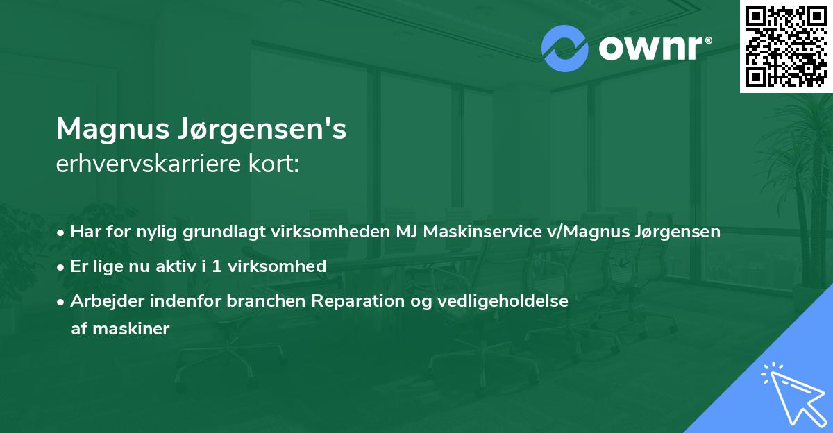 Magnus Jørgensen's erhvervskarriere kort