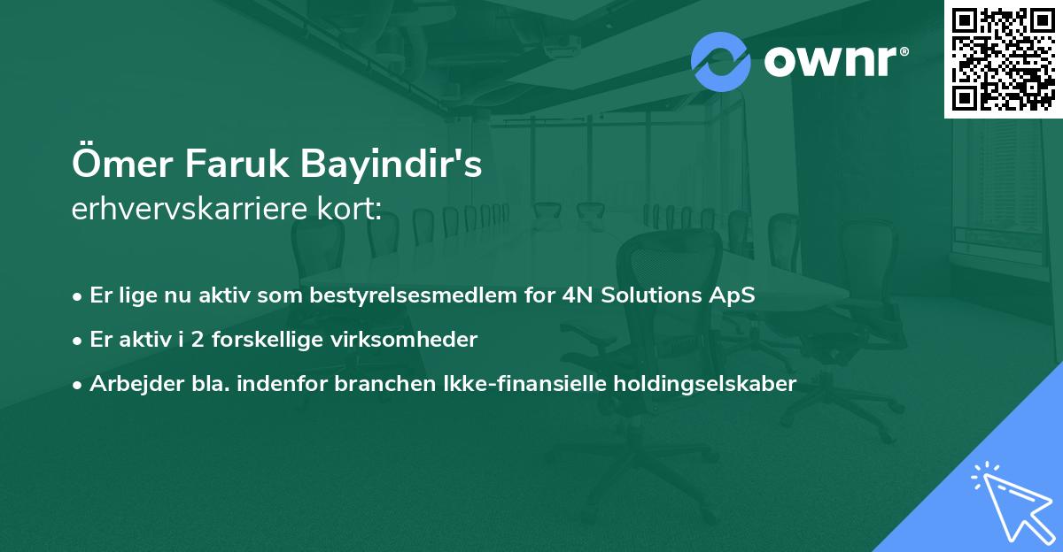 Ömer Faruk Bayindir's erhvervskarriere kort