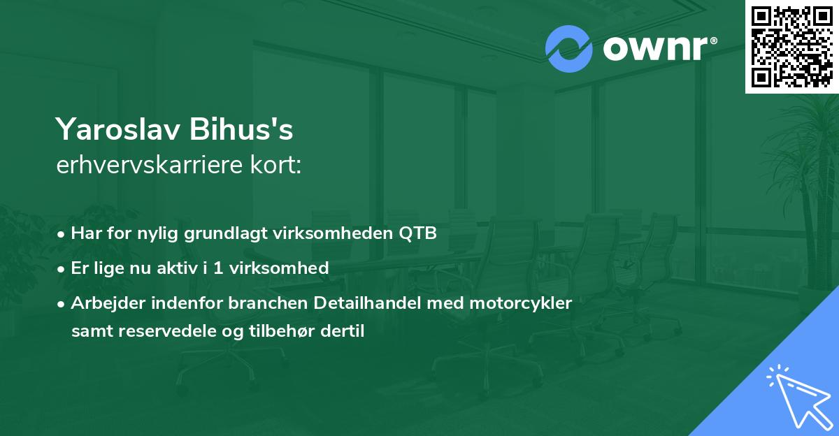 Yaroslav Bihus's erhvervskarriere kort