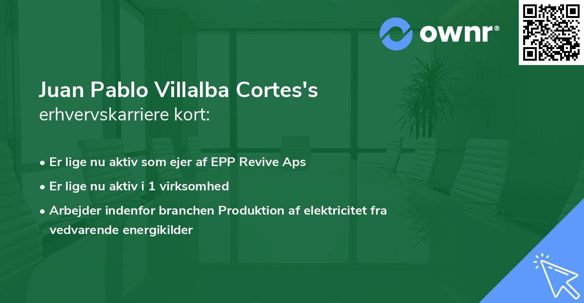 Juan Pablo Villalba Cortes's erhvervskarriere kort