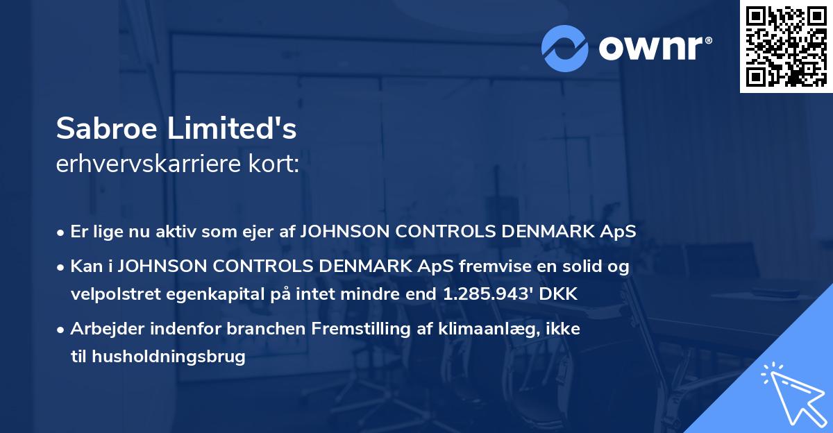 Sabroe Limited's erhvervskarriere kort