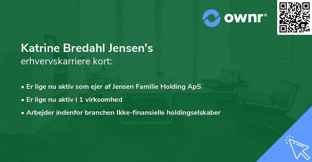 Katrine Bredahl Jensen's erhvervskarriere kort