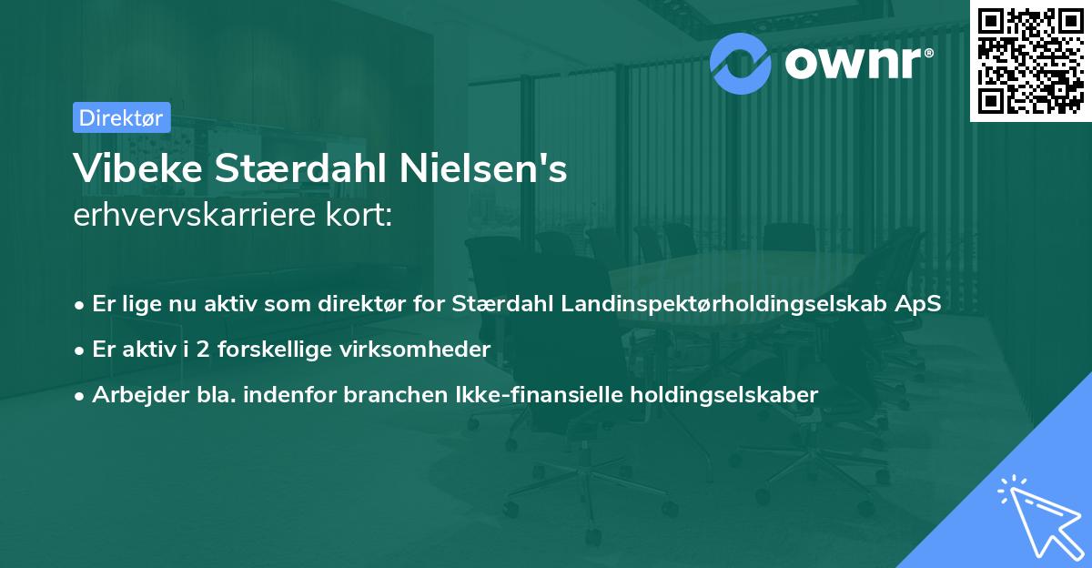 Vibeke Stærdahl Nielsen's erhvervskarriere kort
