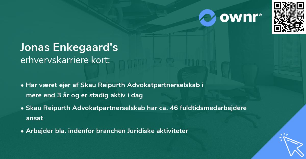 Jonas Enkegaard's erhvervskarriere kort