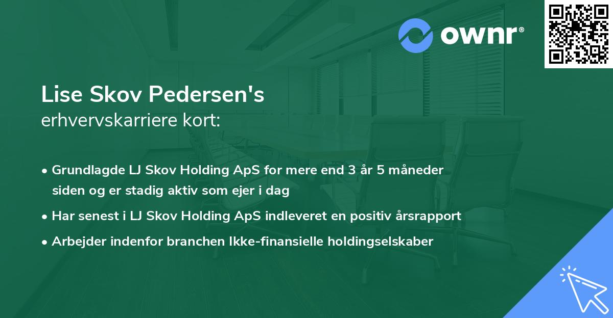 Lise Skov Pedersen's erhvervskarriere kort