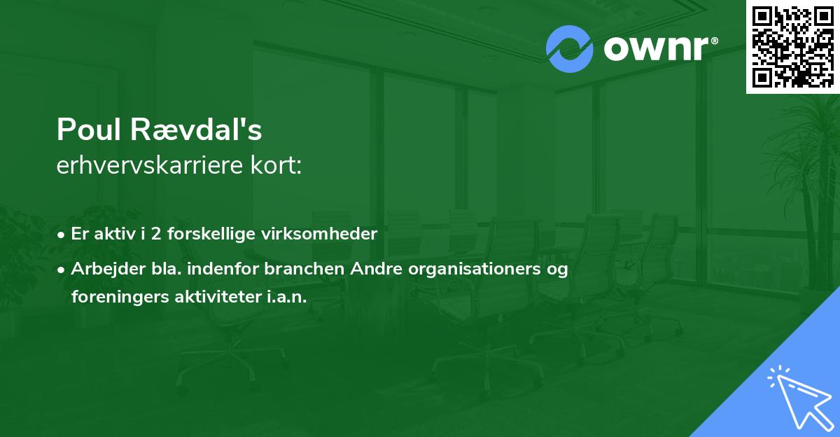 Poul Rævdal's erhvervskarriere kort