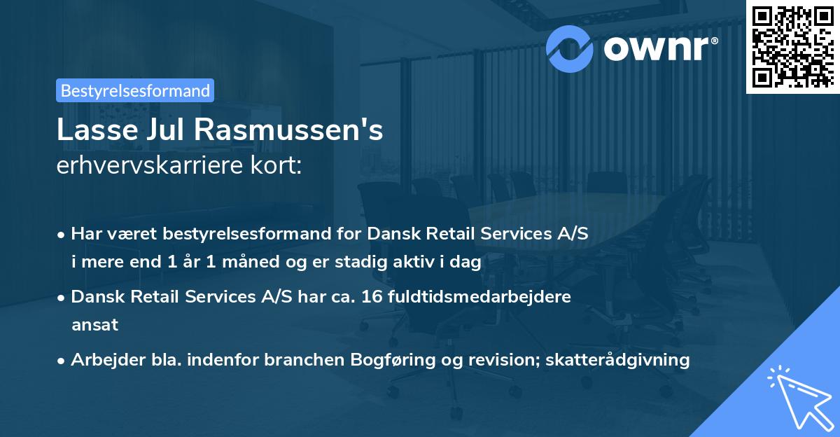Lasse Jul Rasmussen's erhvervskarriere kort