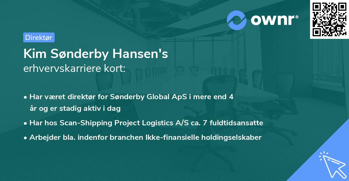 Kim Sønderby Hansen's erhvervskarriere kort
